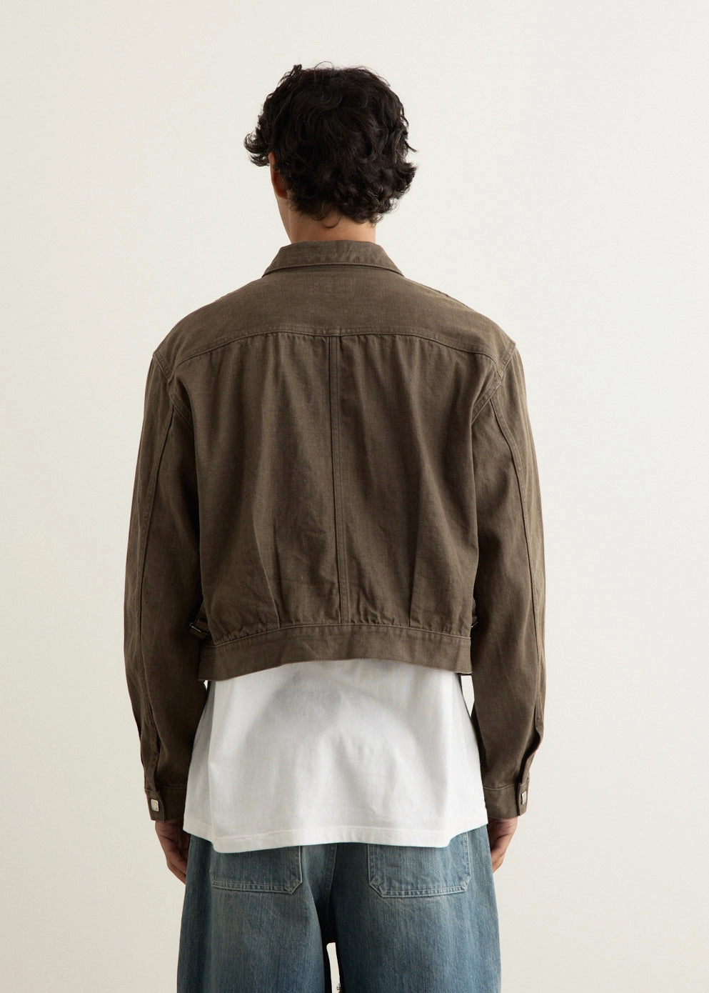 12oz YAGASURI Jacquard Denim Chimayo Drizzler JKT Elastic Binding