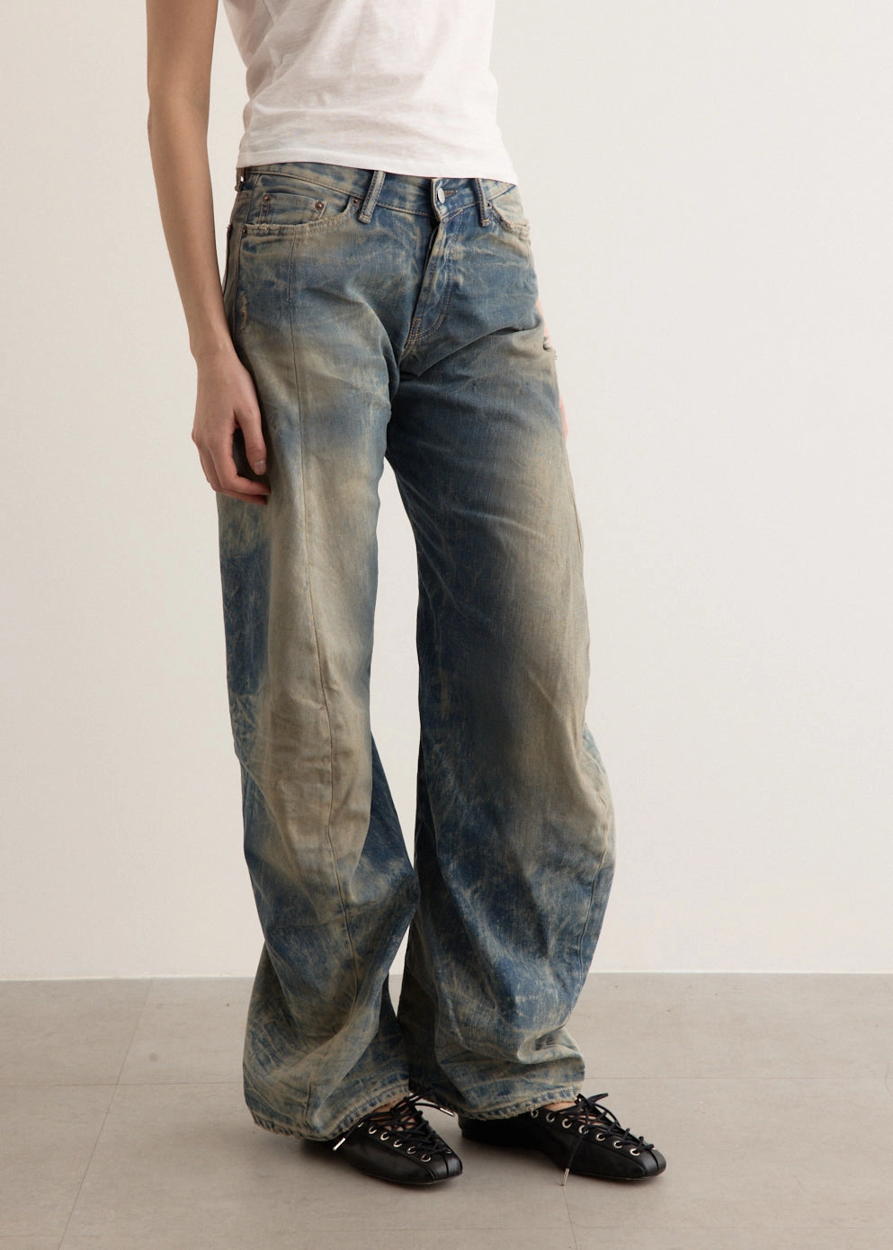 2006F 5-Pocket Denim Jeans Party Look Earthy