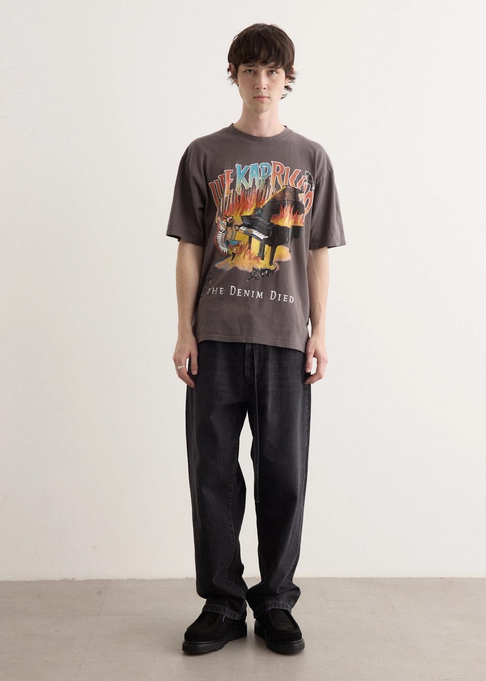 20/-Jersey Crew T-Shirt (BURNING PIANO) Light Casual Wear