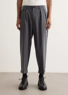 2 Pleats Wool Tropical Pants Slim Fit Wear