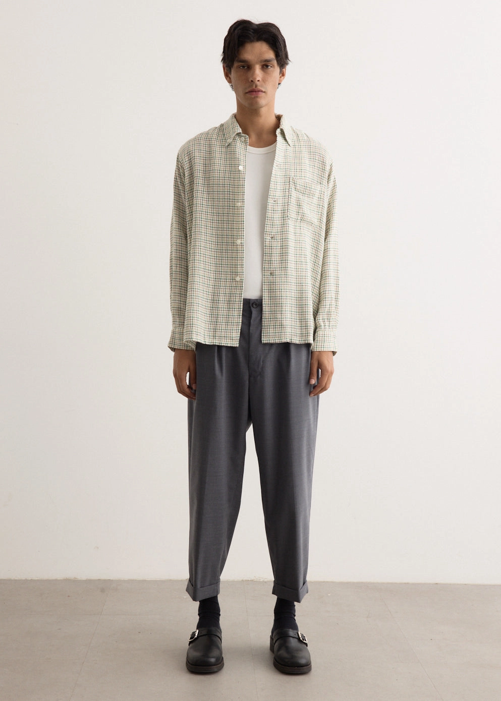 2 Pleats Wool Tropical Pants Casual Performance