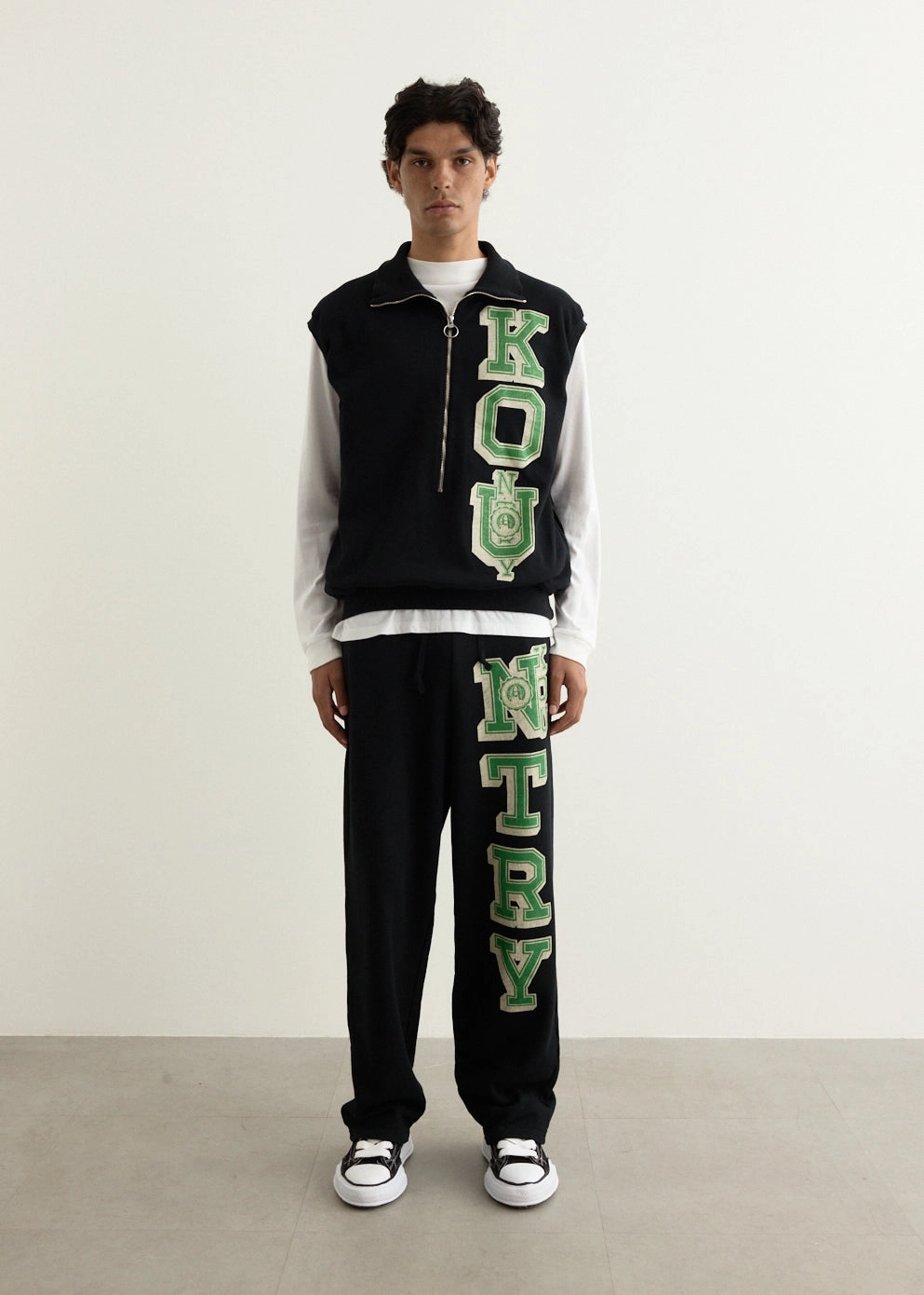 anti slip grip Sporty Comfort Fit 30/-SWT Knit Sweat Pants (N.TRY)