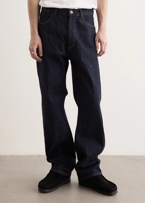 5 Pocket Denim Pants Couple Look Smooth