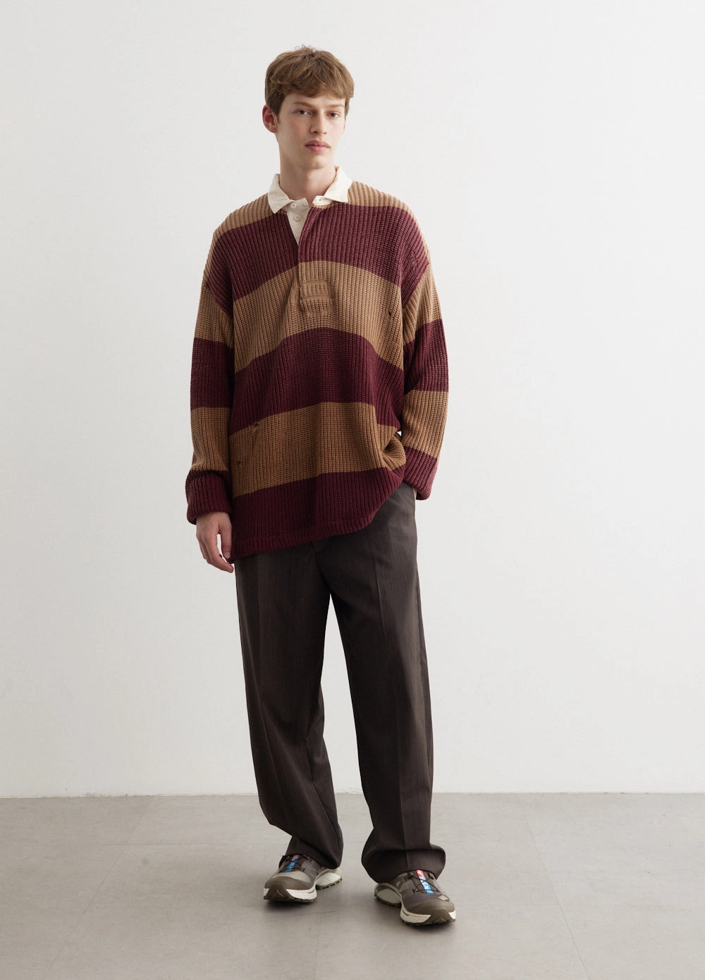 5G Cotton Knit Rugger Shirt AdjustableHem