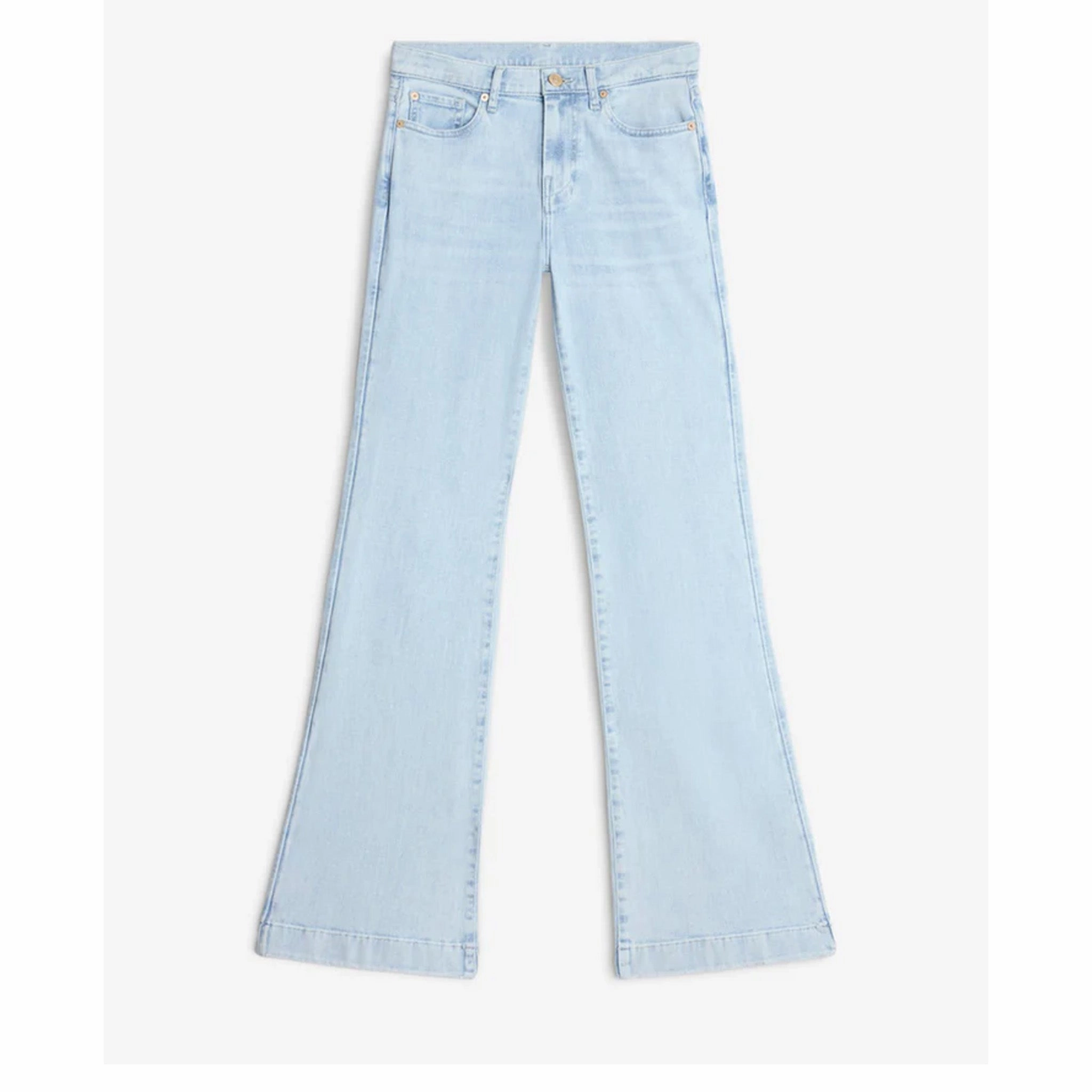 7 For All Mankind Light Pink Stitched Dojo Jeans Fray Resistant Hem Beach Day Modern