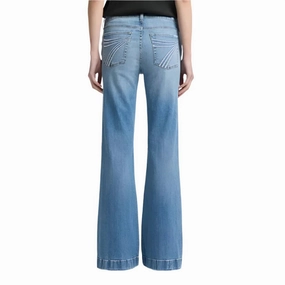 7 For All Mankind Women's Light Wash Tailorless Dojo Style Basic