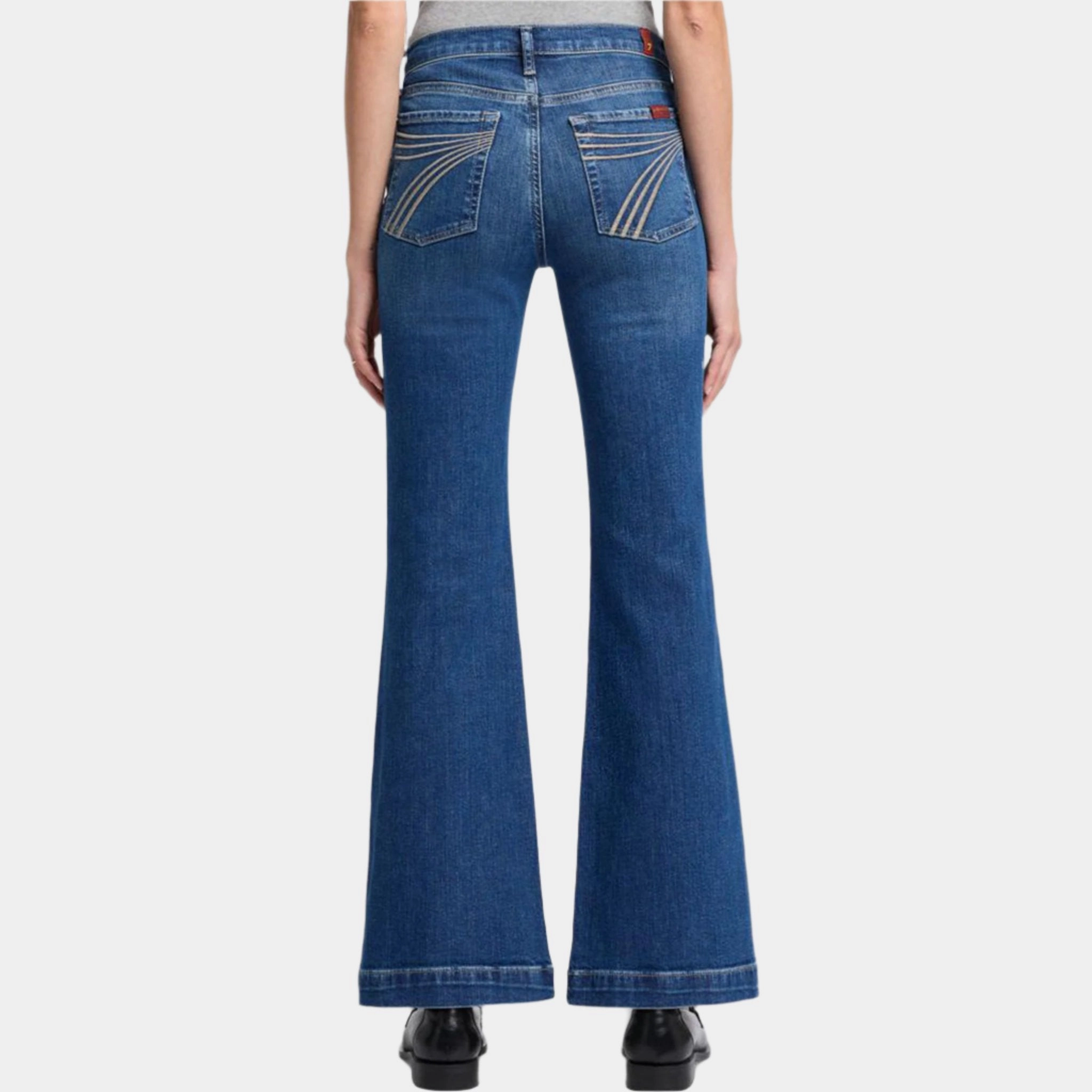 7 For All Mankind Women's NY Dark Tailorless Dojo All Purpose Essential Comfort