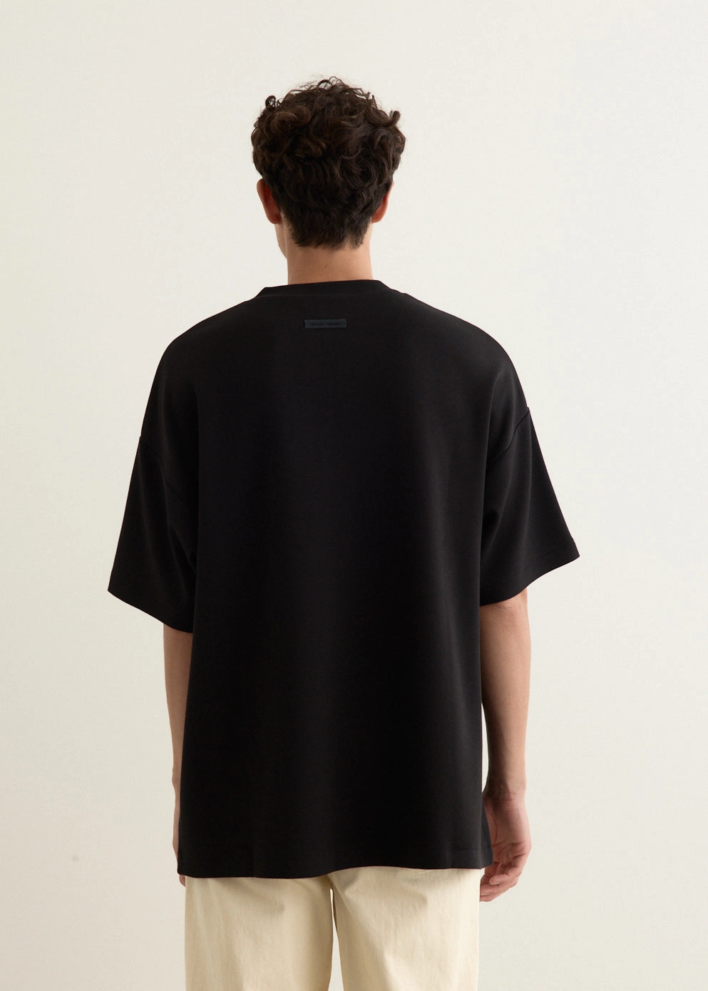 Bohemian style Basic Top 90s Fit Pique Crewneck T-Shirt