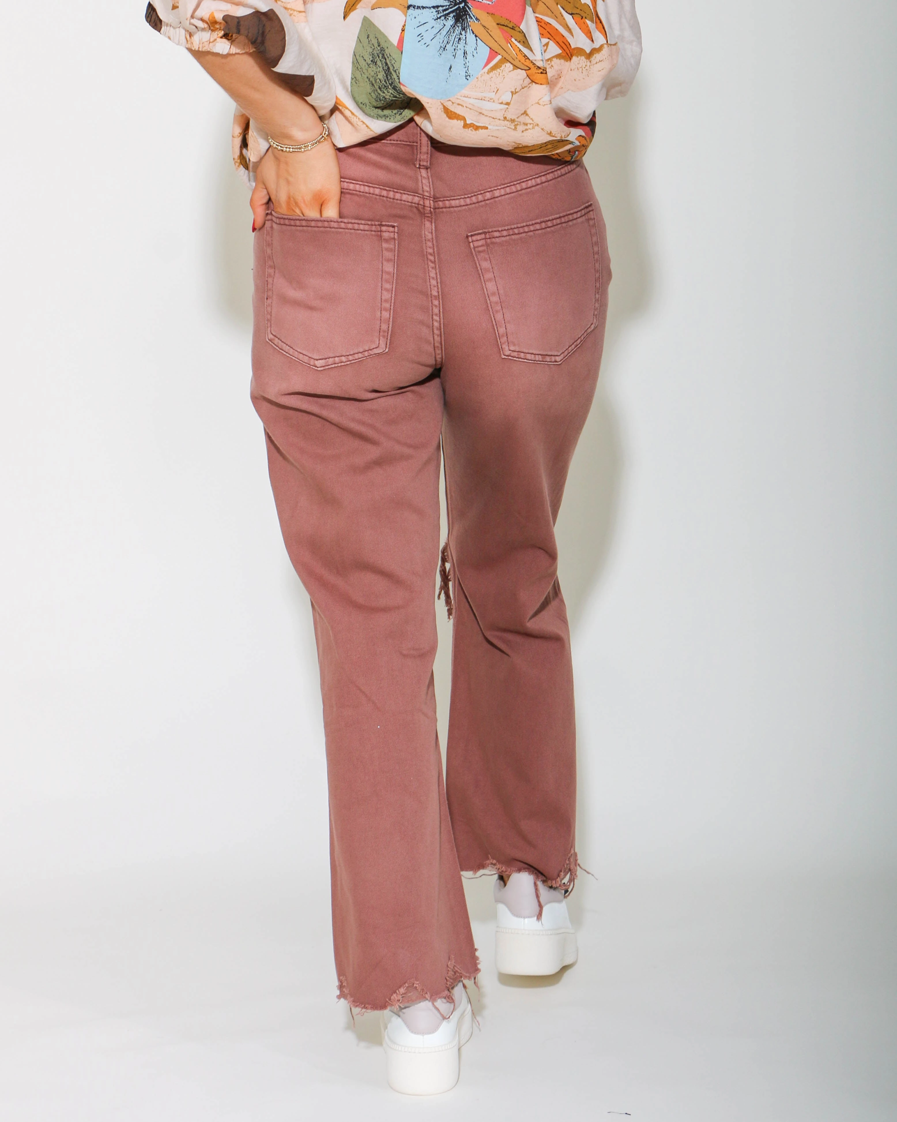 90s Vintage Crop Flare Jeans in Chocolate Winter Warmth Minimalist Casual Days