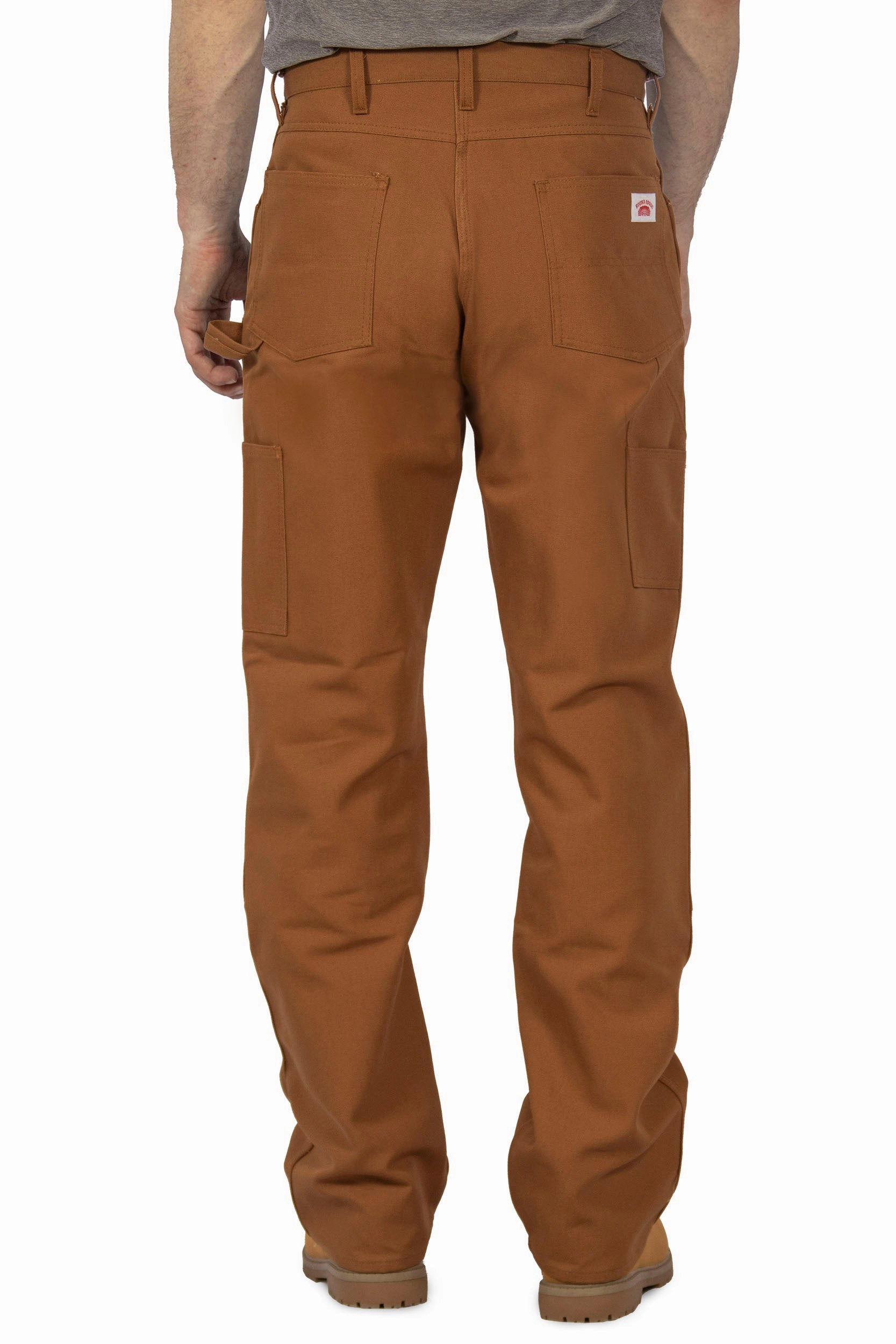 #2202 Brown Duck Double-Front Carpenter Dungarees - MADE IN USA Night Out Traveler Gear Stylish