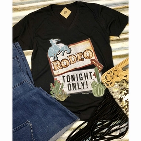 Flatlock Seam Technology HiddenVentilationPockets "Rodeo Tonight Only" Tee
