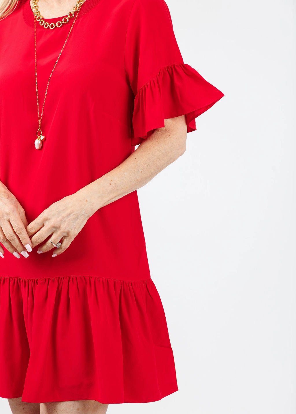 Leilah Dress - Red Sapphire Street Elegance