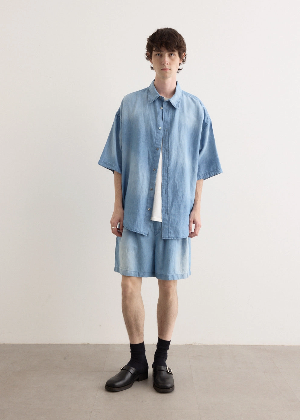 Slim Profile construction work Ruxer Chambray Shorts