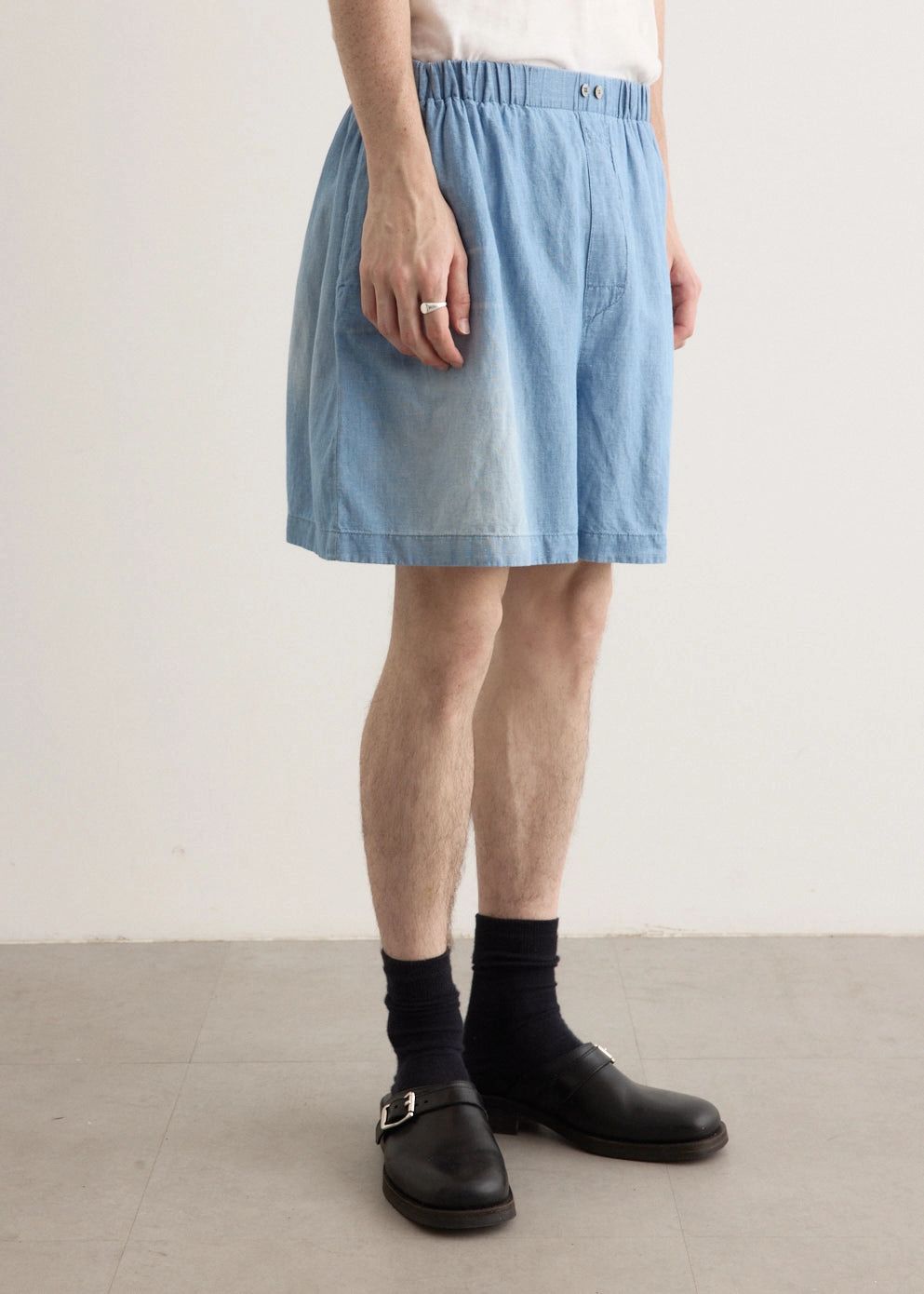 Ruxer Chambray Shorts fishing attire Anti Static Finish