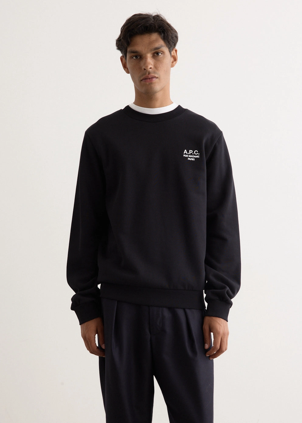 Classic Knit Design Layered Fit Standard Rue Madame Sweatshirt