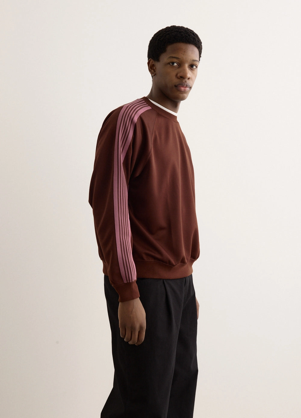 Layered Comfort Wear Poly Smooth Track Crewneck