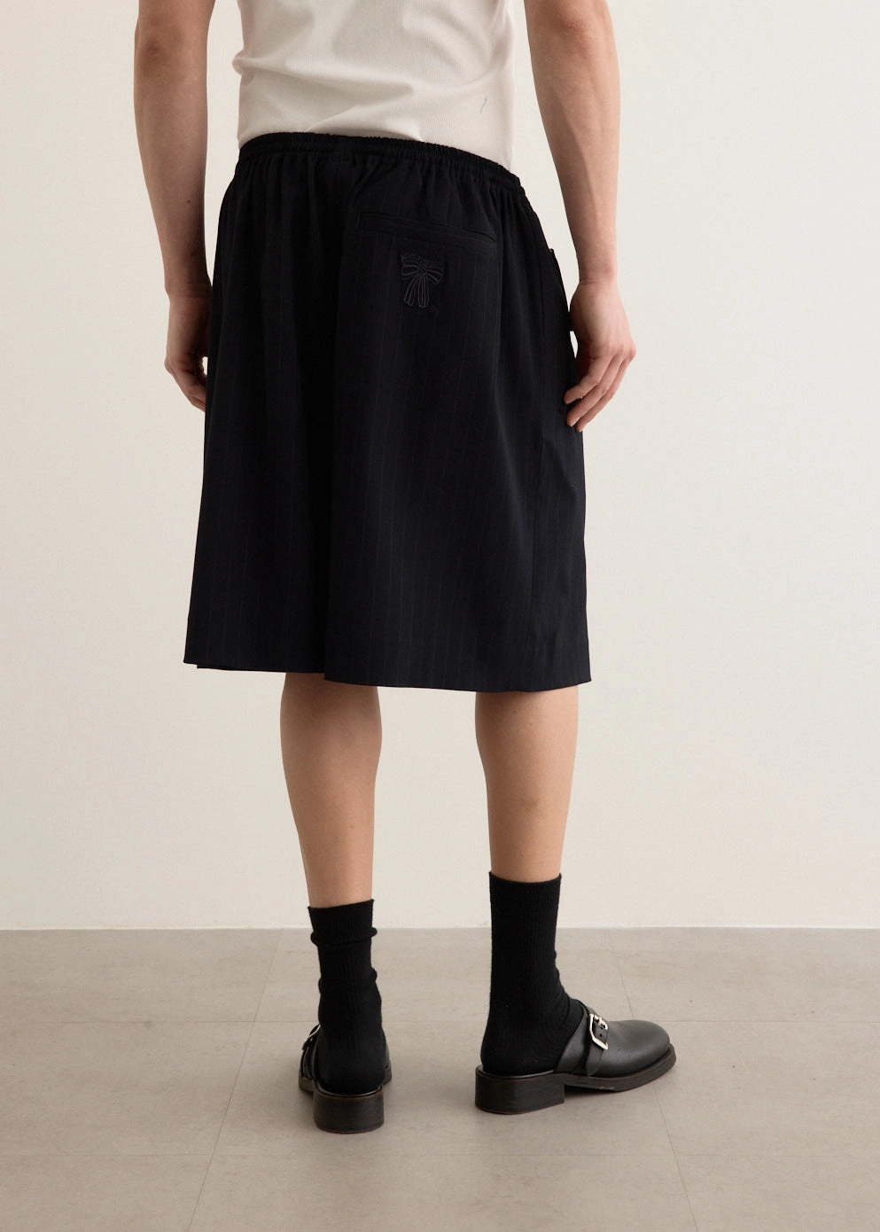 maternity option Rubbero Vis Pinstripe Shorts