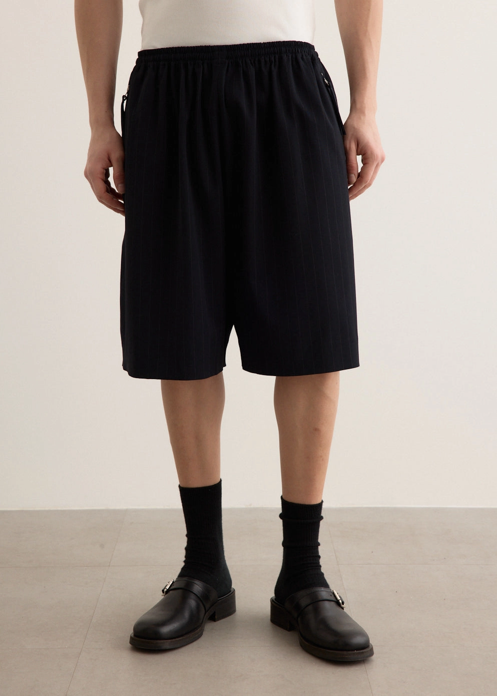 Rubbero Vis Pinstripe Shorts Snag Free Material
