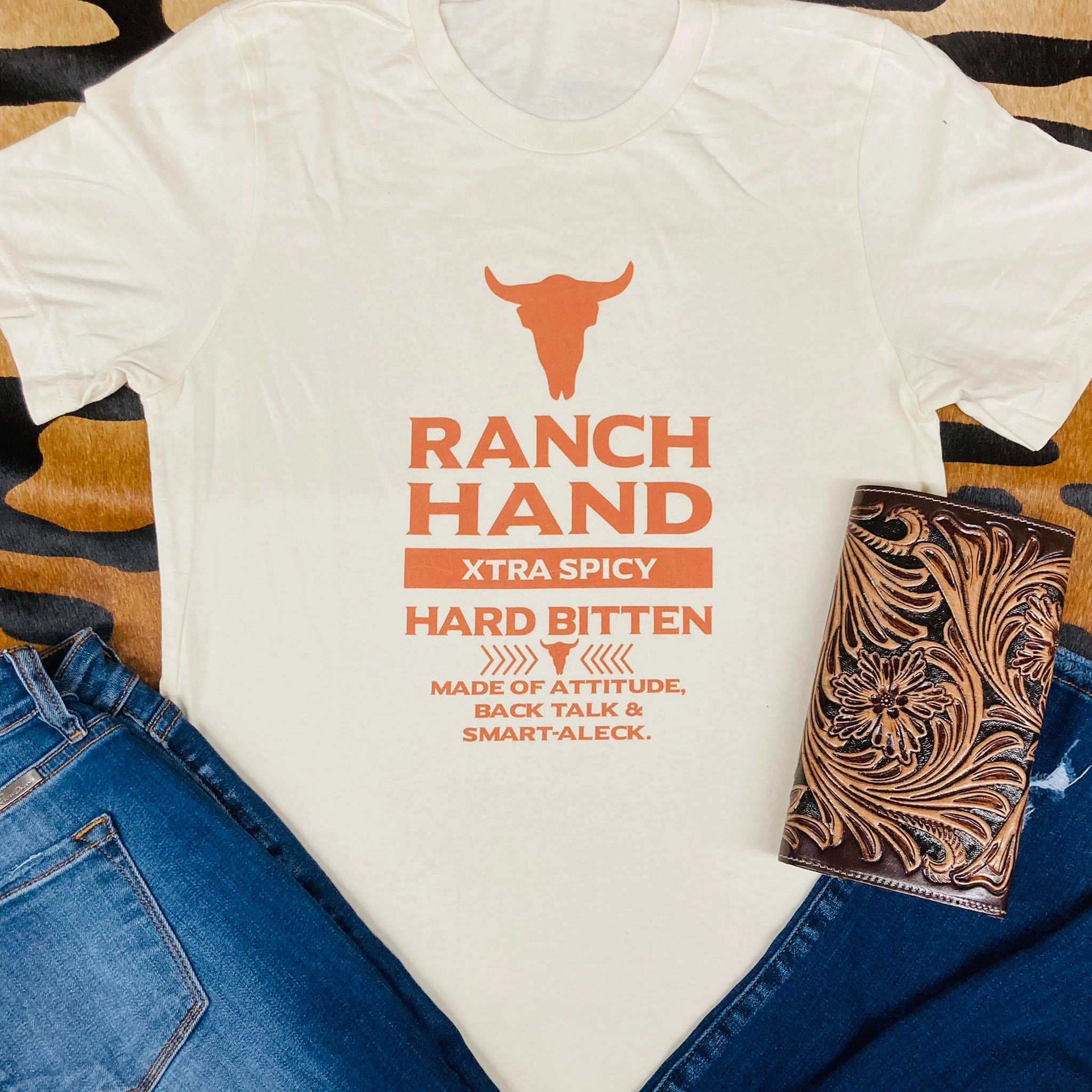 Brushed Inner Layer The Whole Herd Spicy Ranch Hand Tee