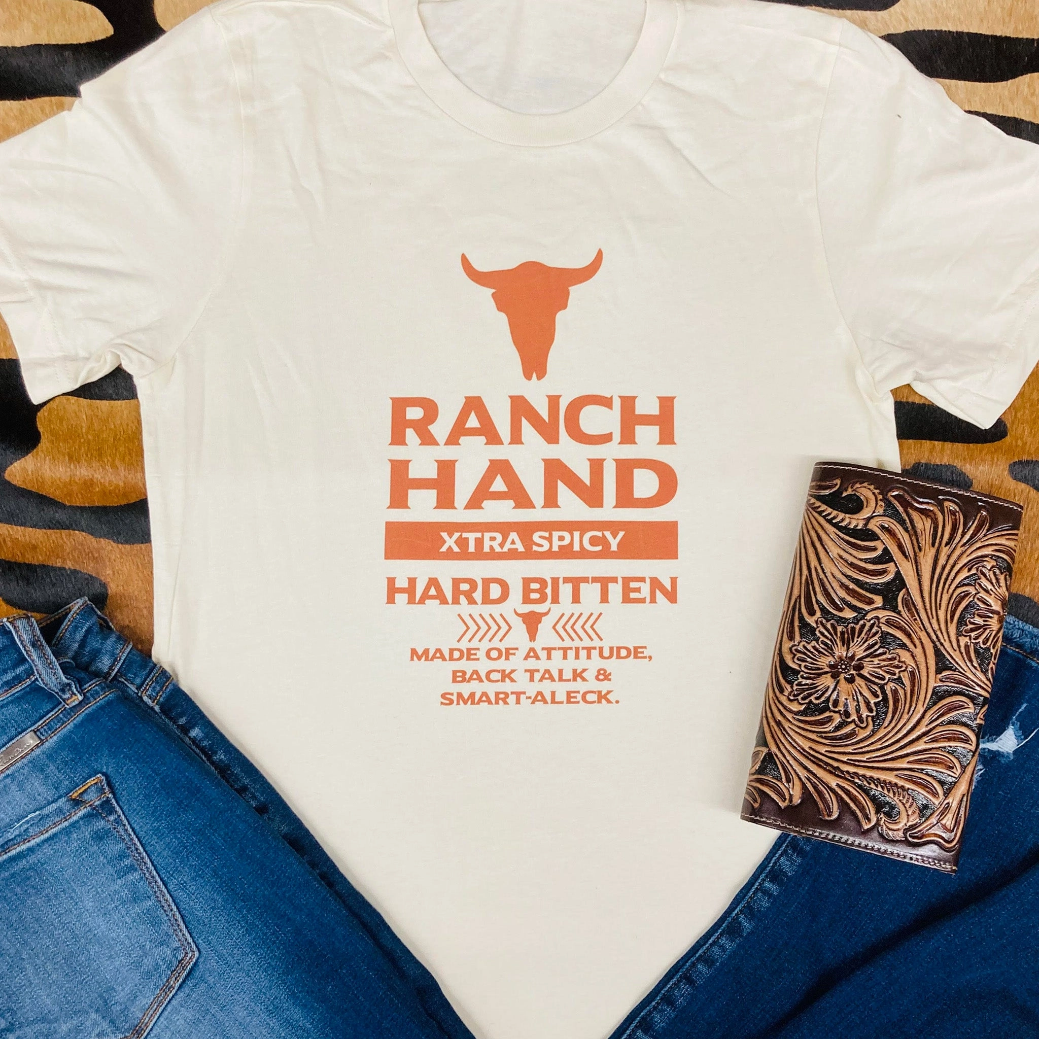 Wicking Inner Lining ErgonomicSleeves The Whole Herd Spicy Ranch Hand Tee