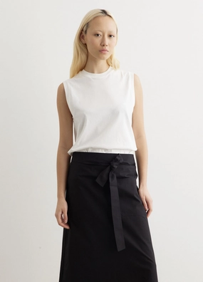 Relaxed Sleeveless Tee Flexible Cuff Design Odor Control Finish