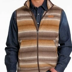 Luxury Appeal Climate Responsive Textile Cinch Men's Multi Brown Fleece Vest