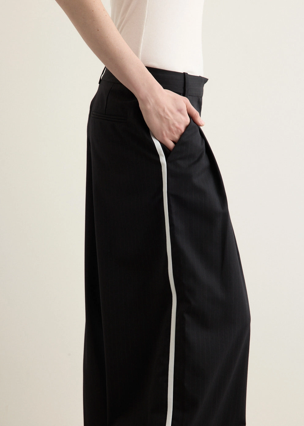 Side Stripe Homme Pants Cozy Fit Comfort Stretch