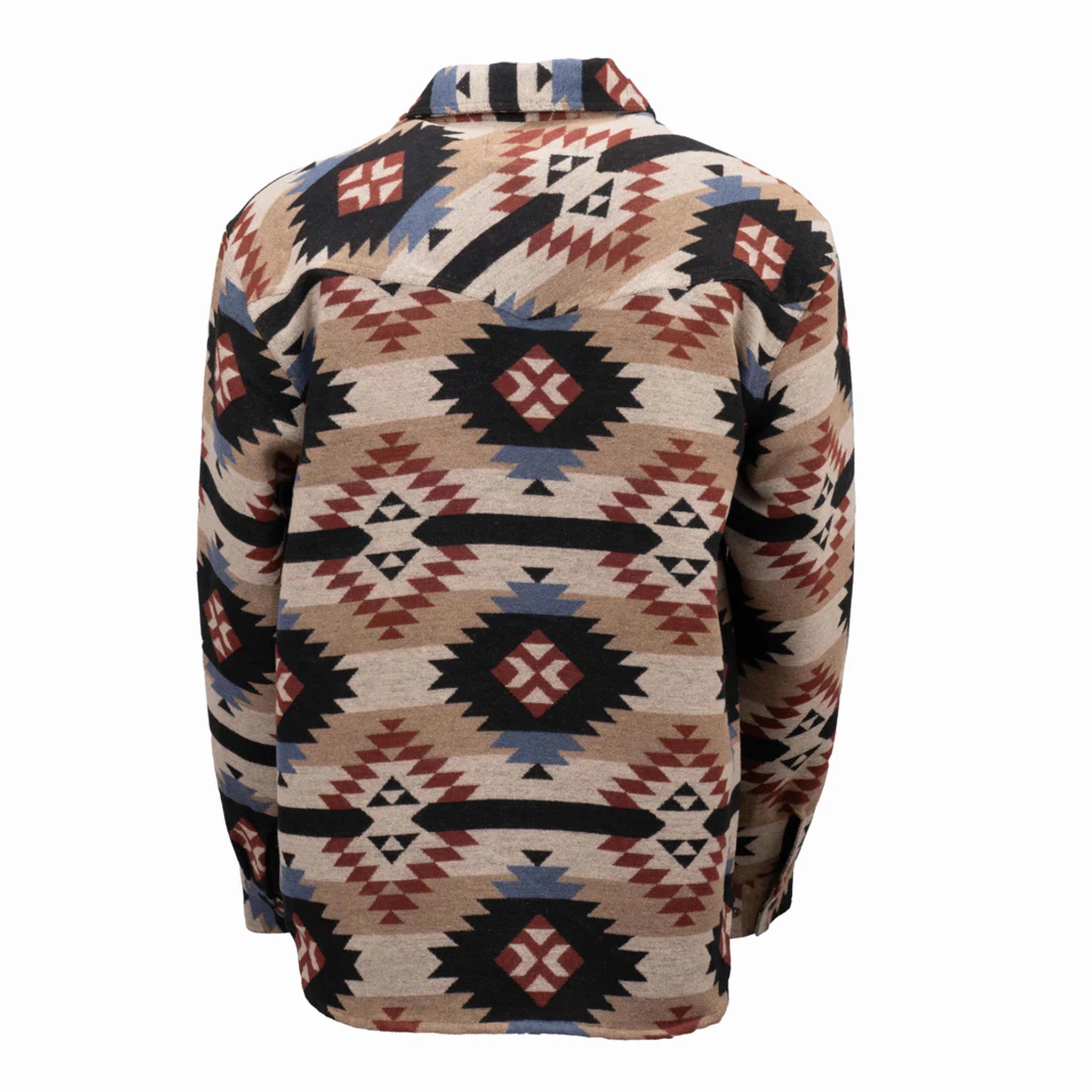 Bonded Seam Technology Weatherproof Zipper Tech Outback Men's Tan and Black Aztec Shirt Jacket