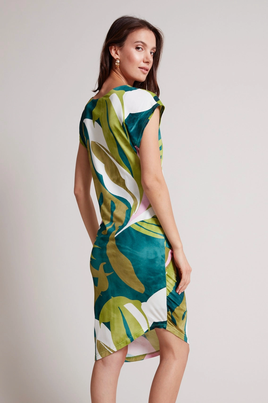 Tammy Bodycon Dress - Green/Pink Guest Glam