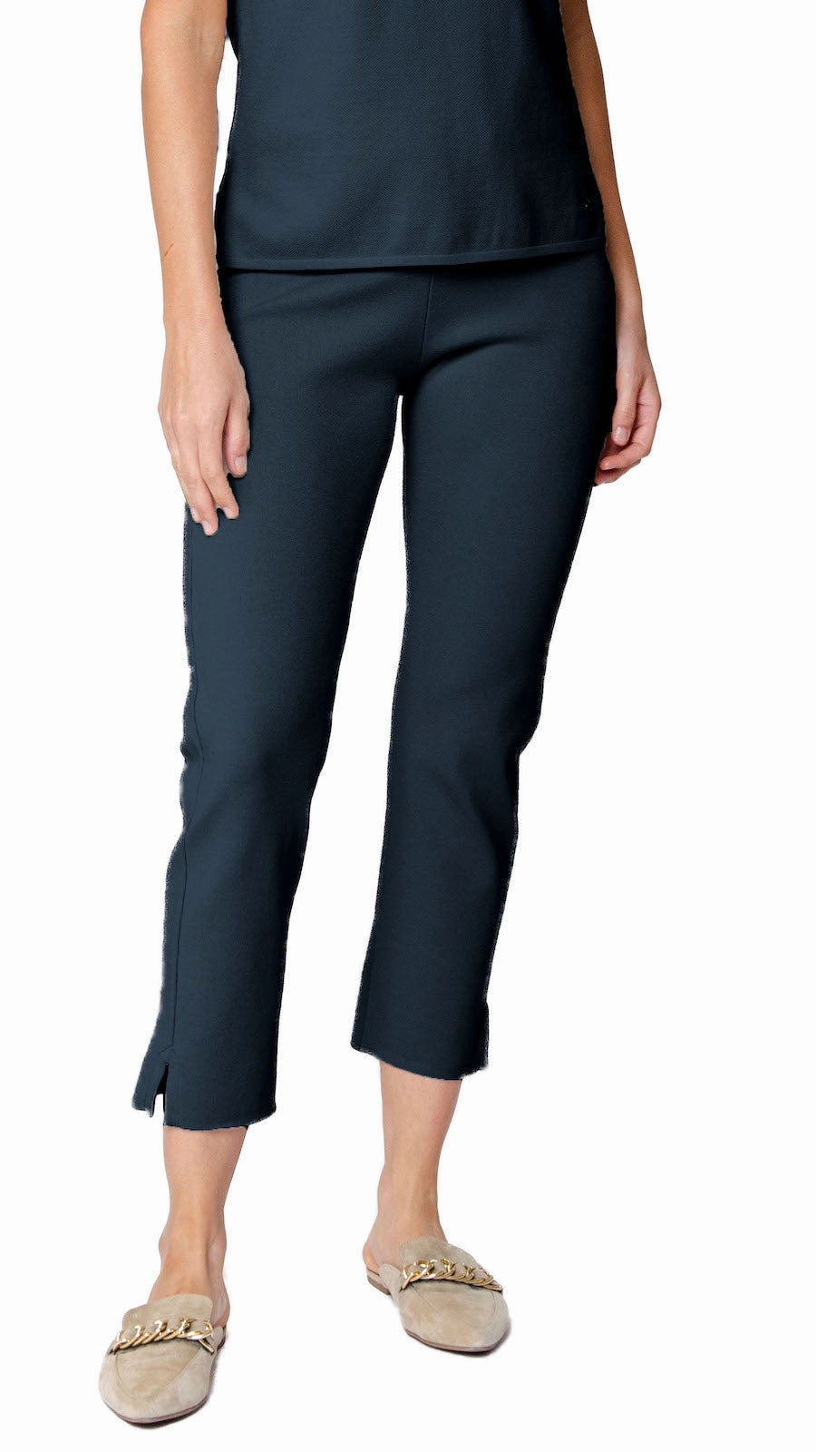 Alice Milano-Knit Slim Leg Pants - Dark Navy Ultimate Wear Comfy Shape