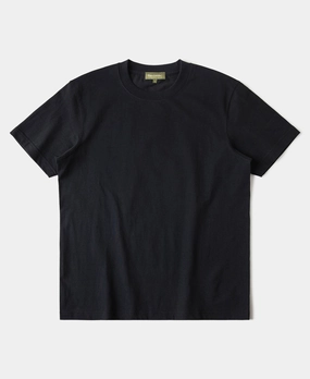 Modern Design Quick Release Hem Regular Fit 9.3 oz Jersey Crewneck Tubular T-Shirt - Black