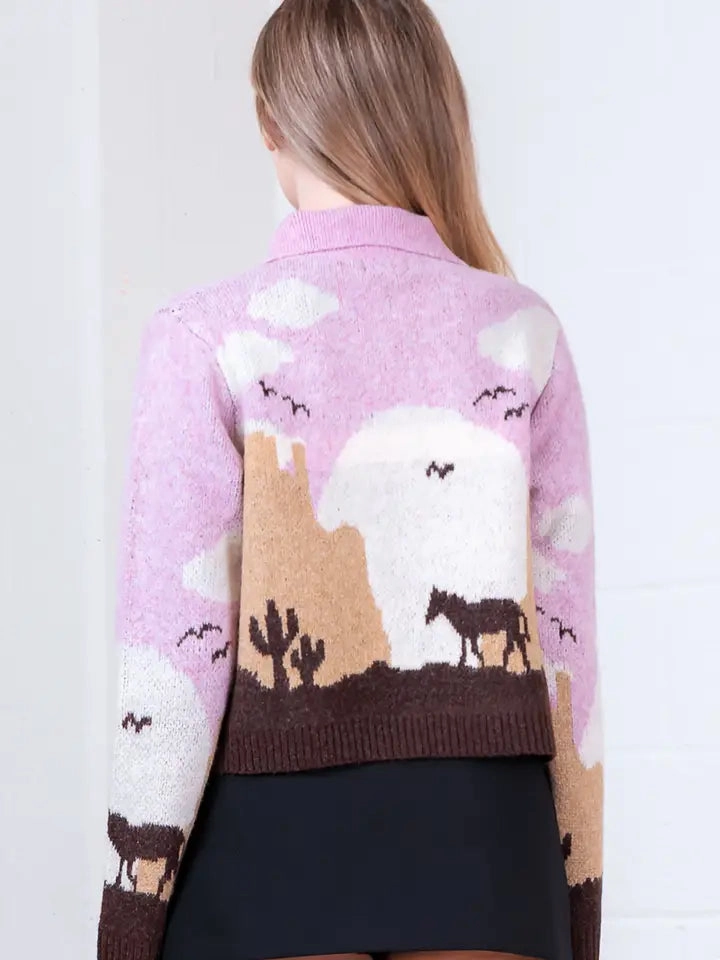 SweatAbsorbent SleevelessOption Western Knit Cardigan- 2 Colors!