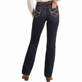 Weekend Getaway Minimalist Breathable Rock & Roll Women's Rope Stitch Modest Boot Jean