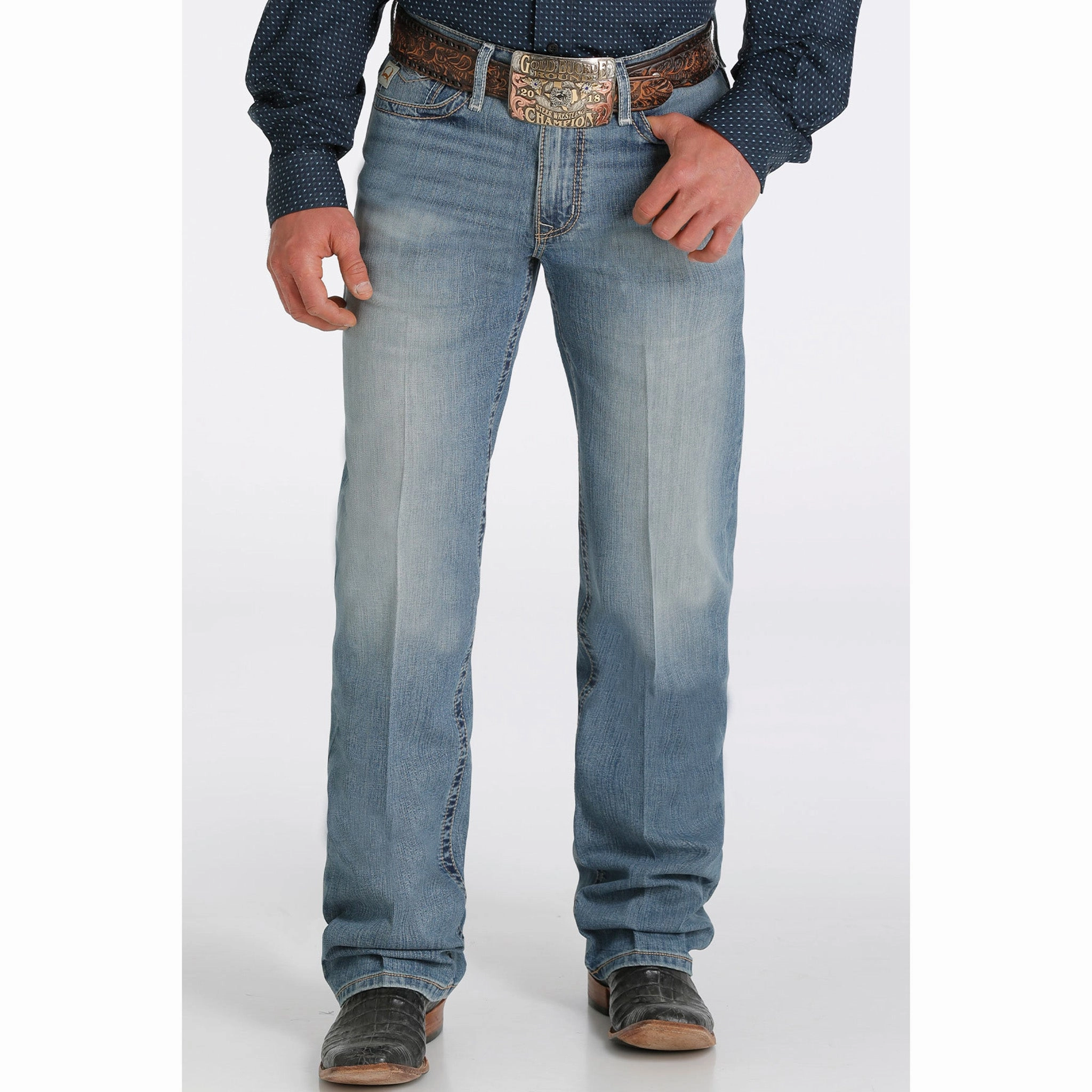 Go-To Choice Cinch Grant Relaxed Bootcut Light Stonewash Jean