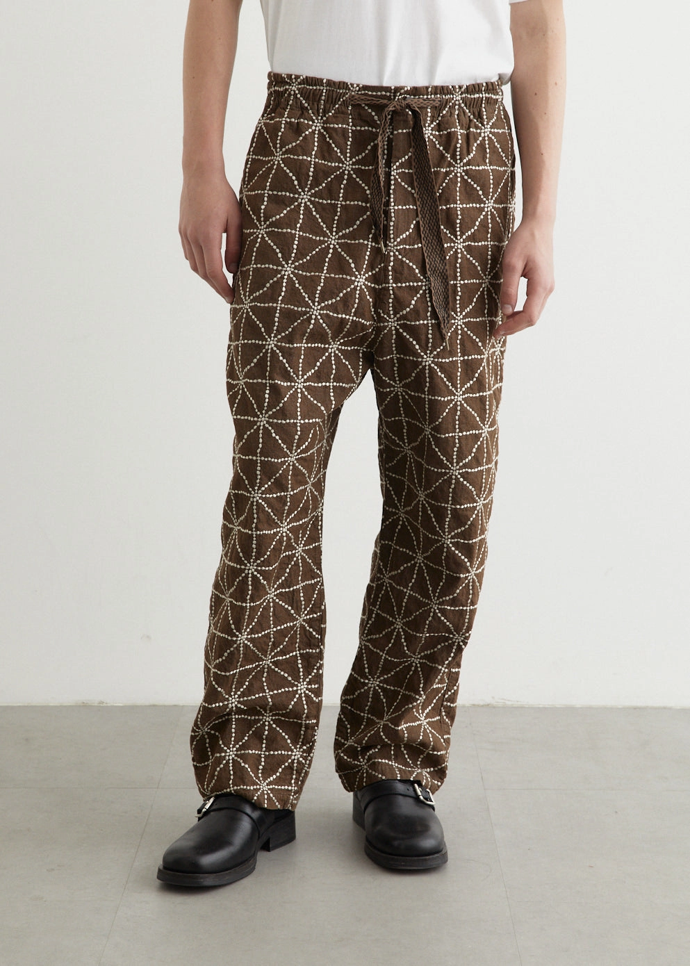 8oz Color Denim FOLK-DOJO Embroidery EASY Pants SustainableManufacturing