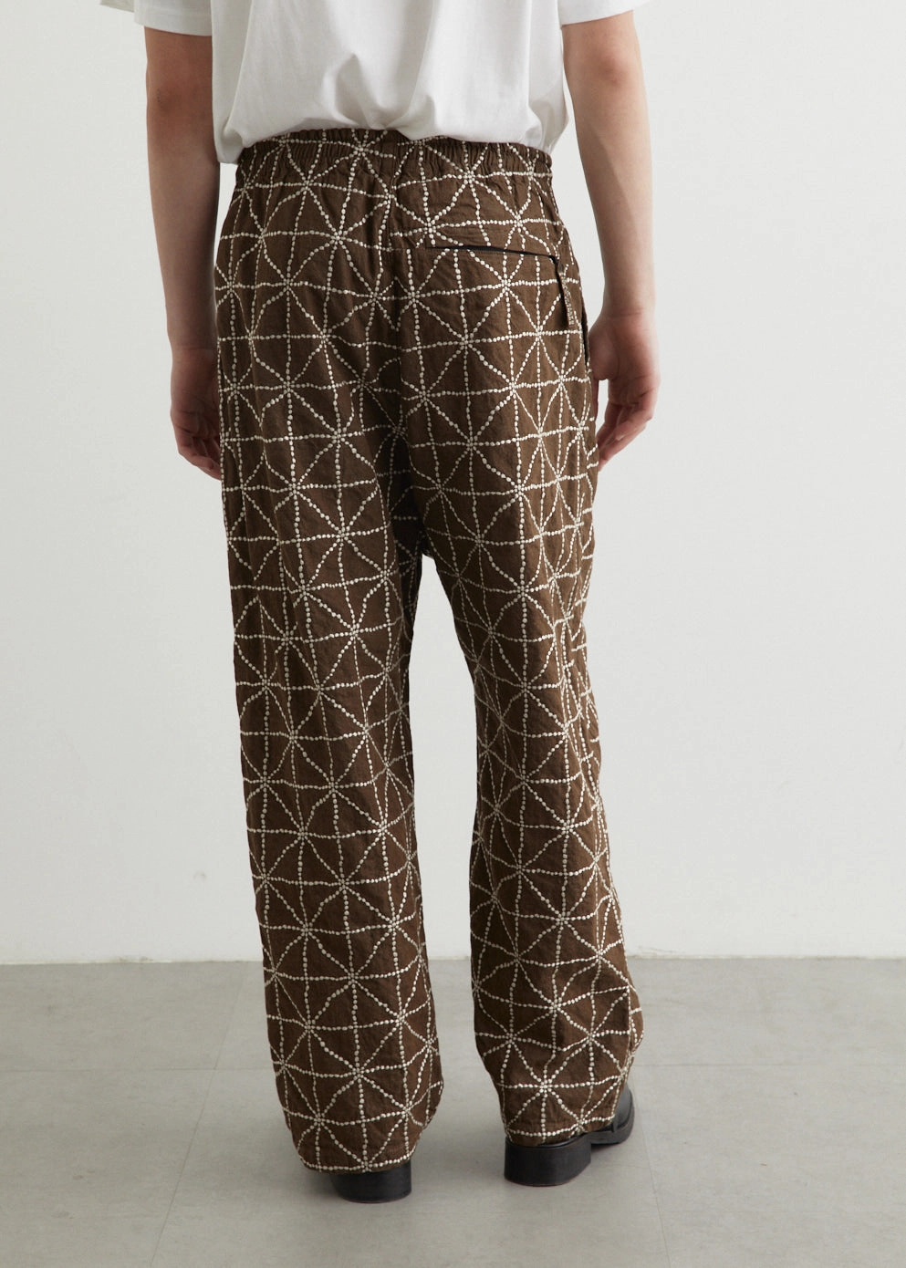 Simple Comfort Casual Essentials 8oz Color Denim FOLK-DOJO Embroidery EASY Pants