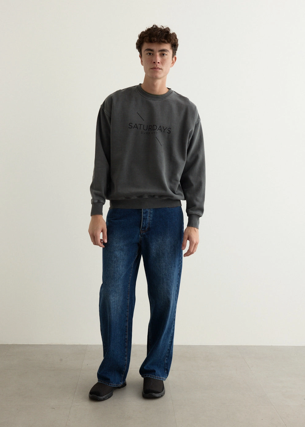 Active Wear Breathable Fit Design Bowery Pigment Dye Surf Sweatshirt