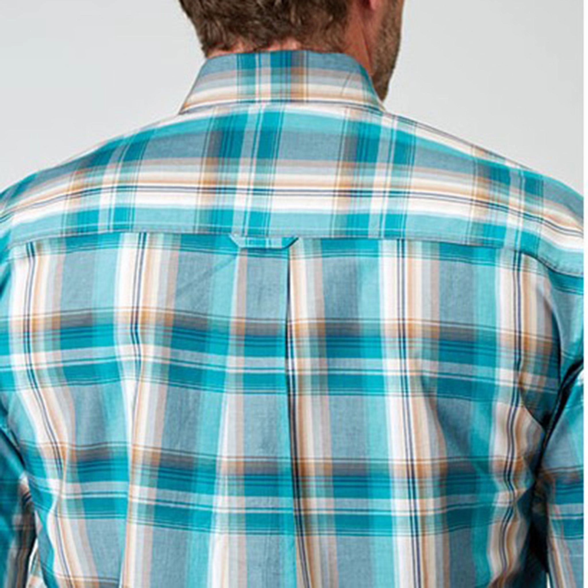 Roper Men's Multi Turquoise Plaid Shirt Seasonal Collection