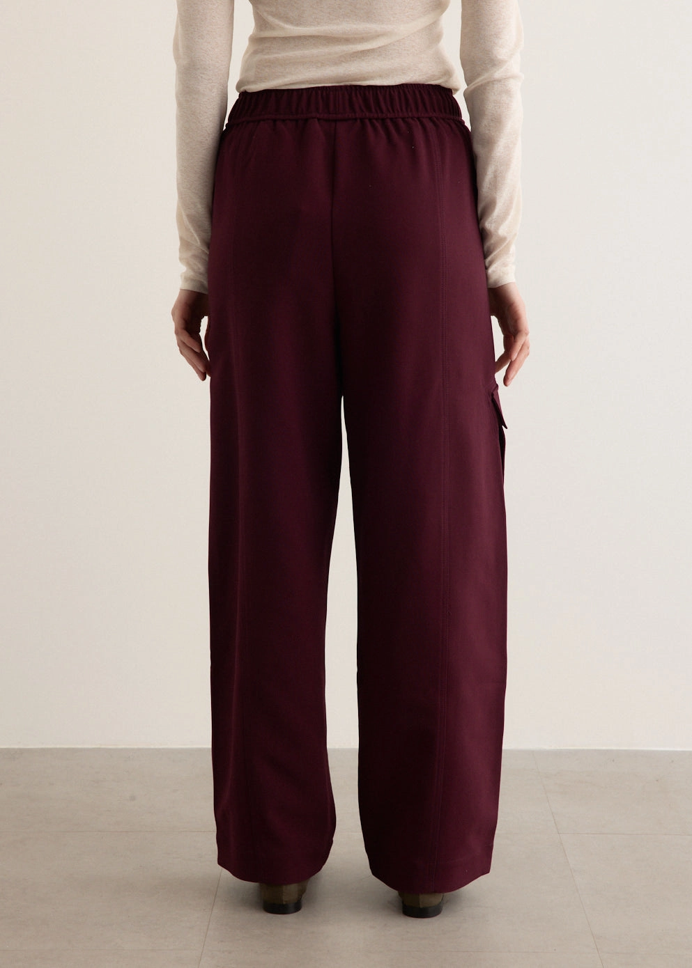 Future Twill Suiting Elasticated Pants Flattering Design Wear Mesh Lined