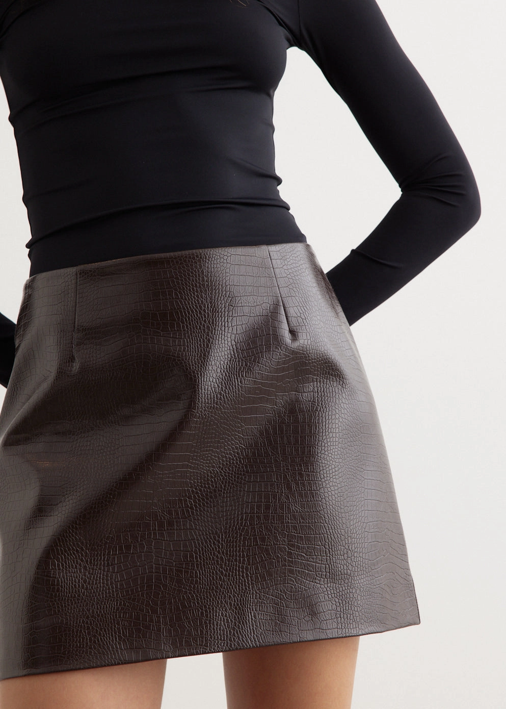 Quick Wear Allegory Croc Mini Skirt