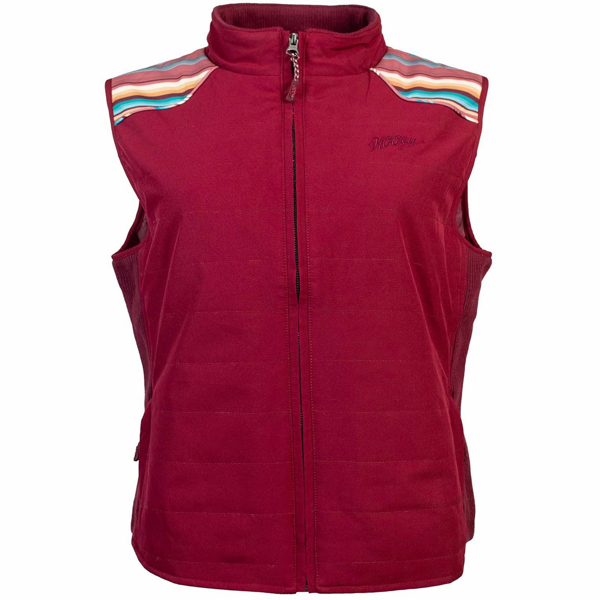 Hooey Women's Burgundy Vest Water Resistant Coat