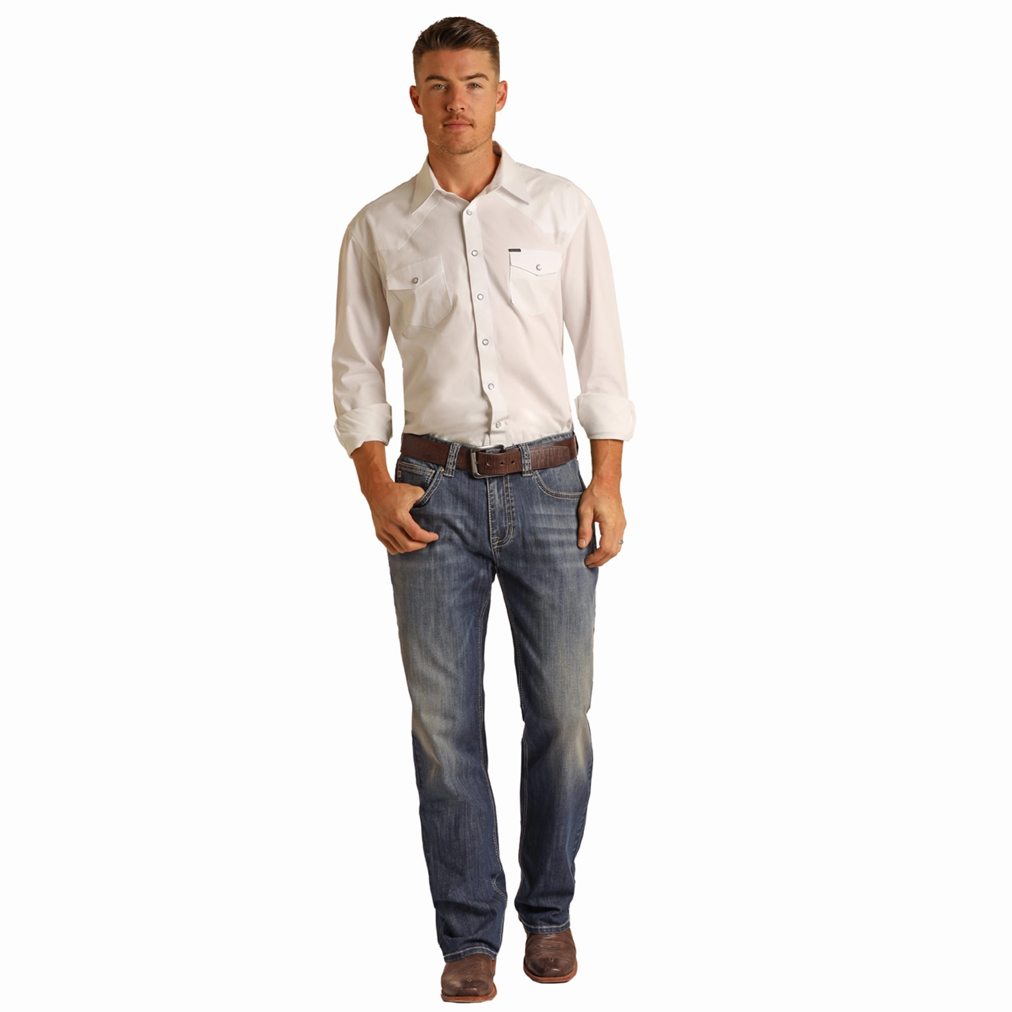 Light Stretch Must Have Wear Rock & Roll Double Barrel Boot Cut Jeans