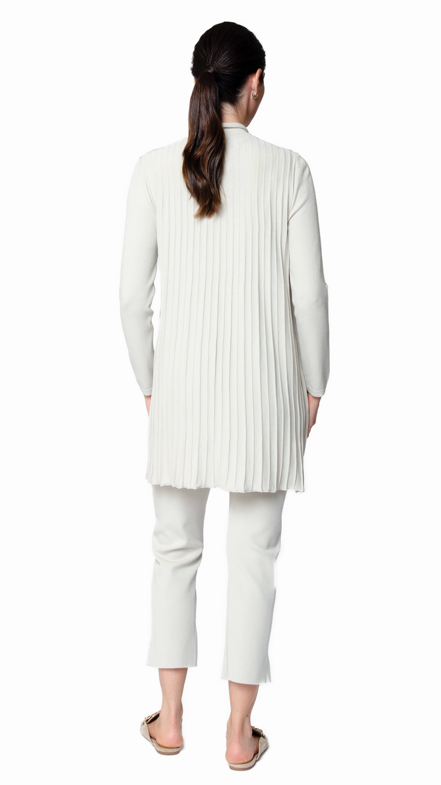 Low Maintenance Care Amely Shawl Collar Mid-Length Cardigan - Beige