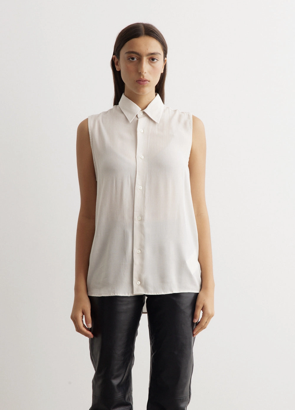 AMI Sleeveless Shirt Black Tie Optional Minimalist Style