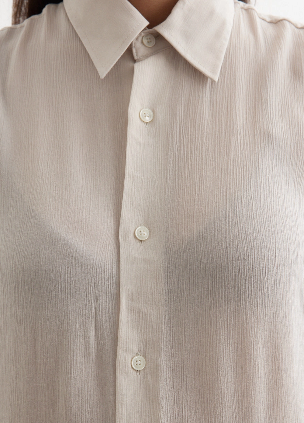 Linen blend fade resistant color AMI Sleeveless Shirt