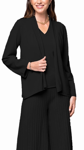 Amy Shawl Collar Cardigan - Black Warm Core