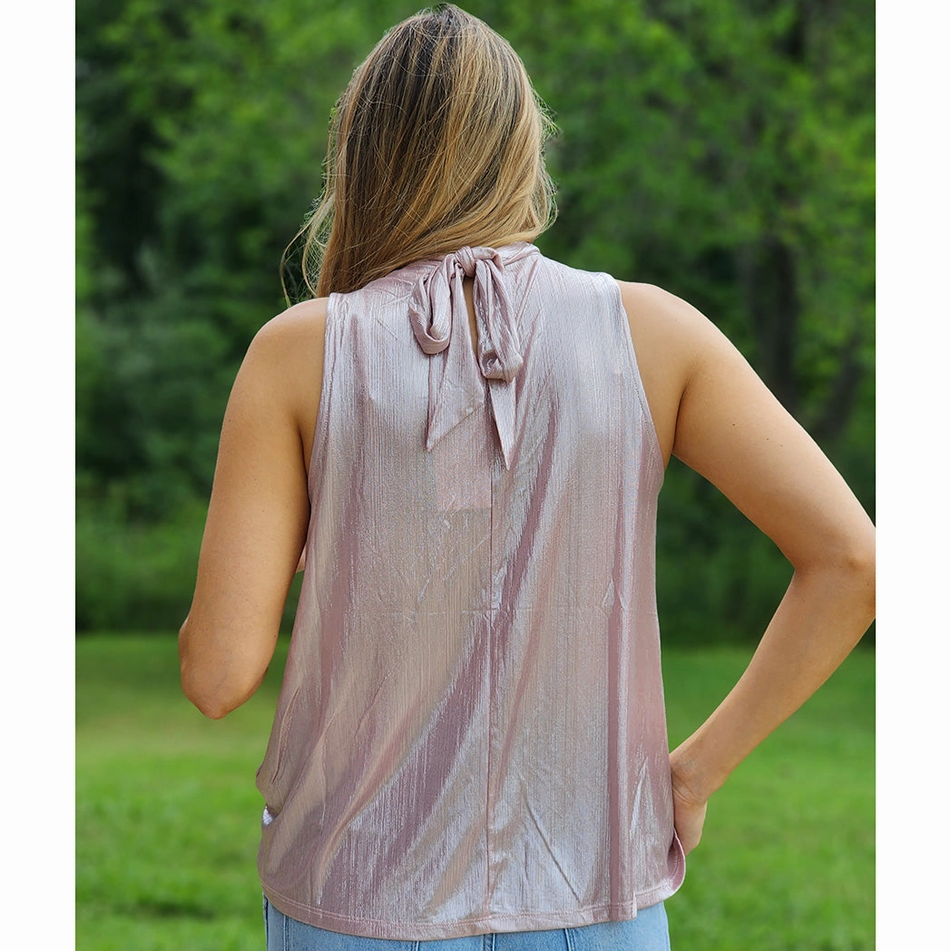 Andree Women's Blush Shimmer Top Compact Thermal Insulation Cold Weather