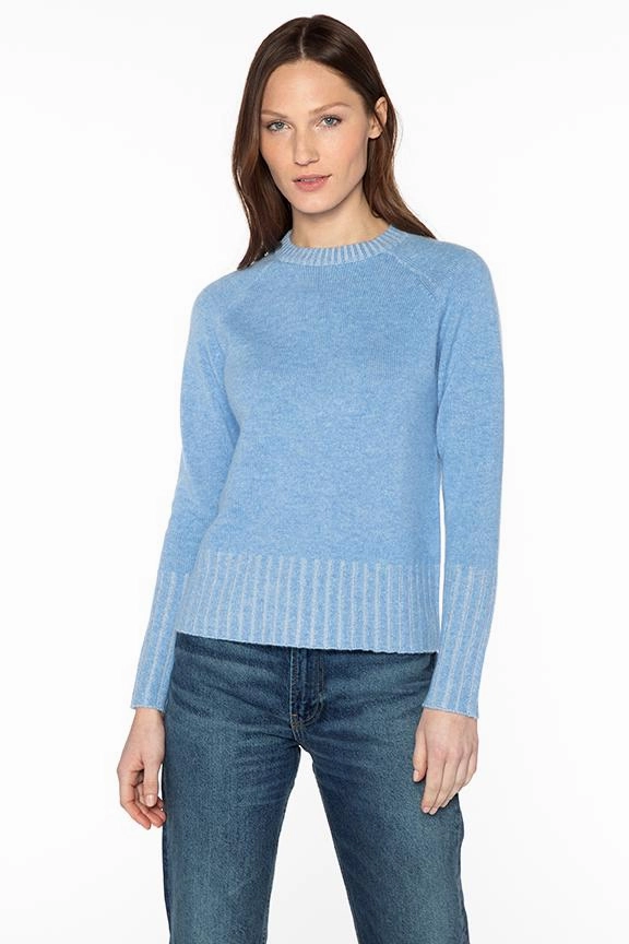 Plaited Rib Crew Sweater Versatile Wear Chic Layering