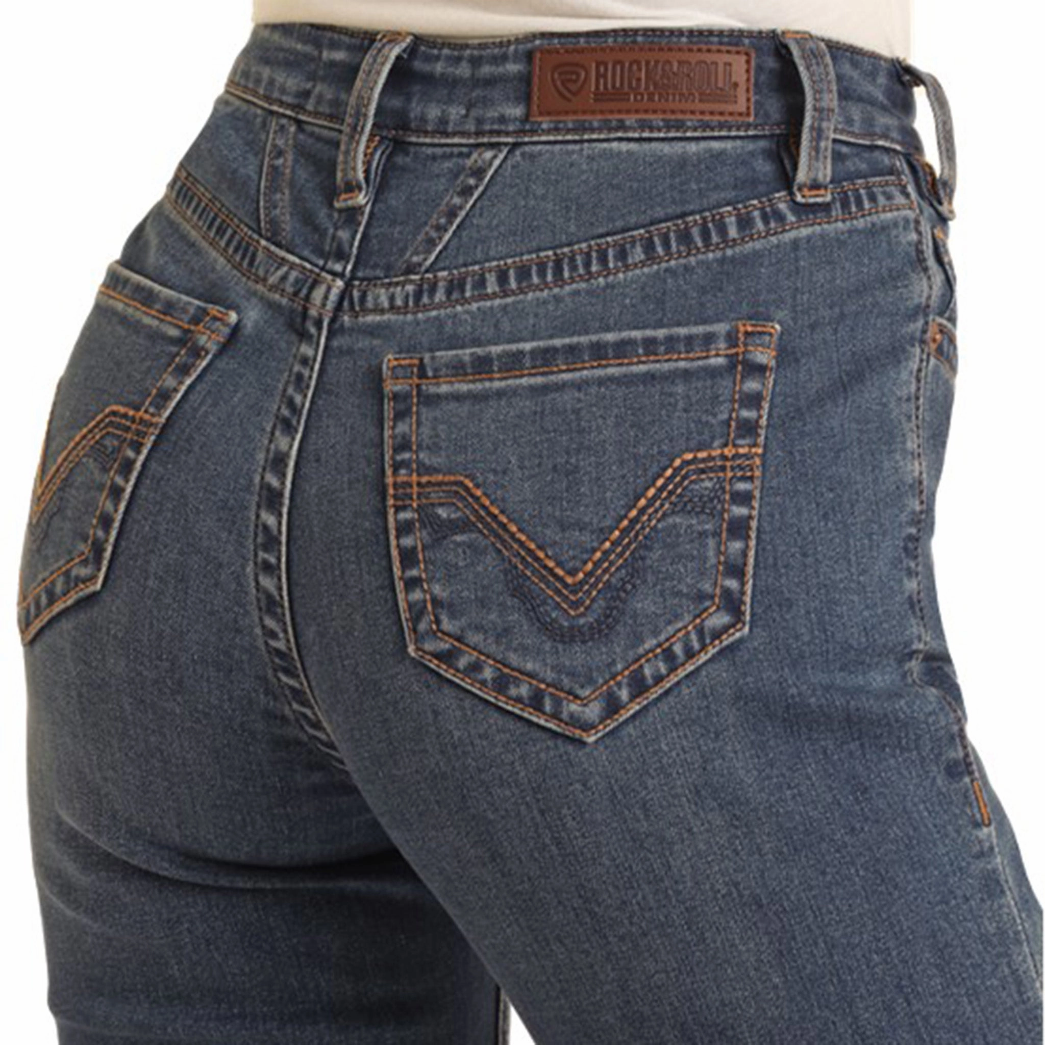 Rock & Roll Women's Med Vintage High Rise Bootcut Summer Vibes