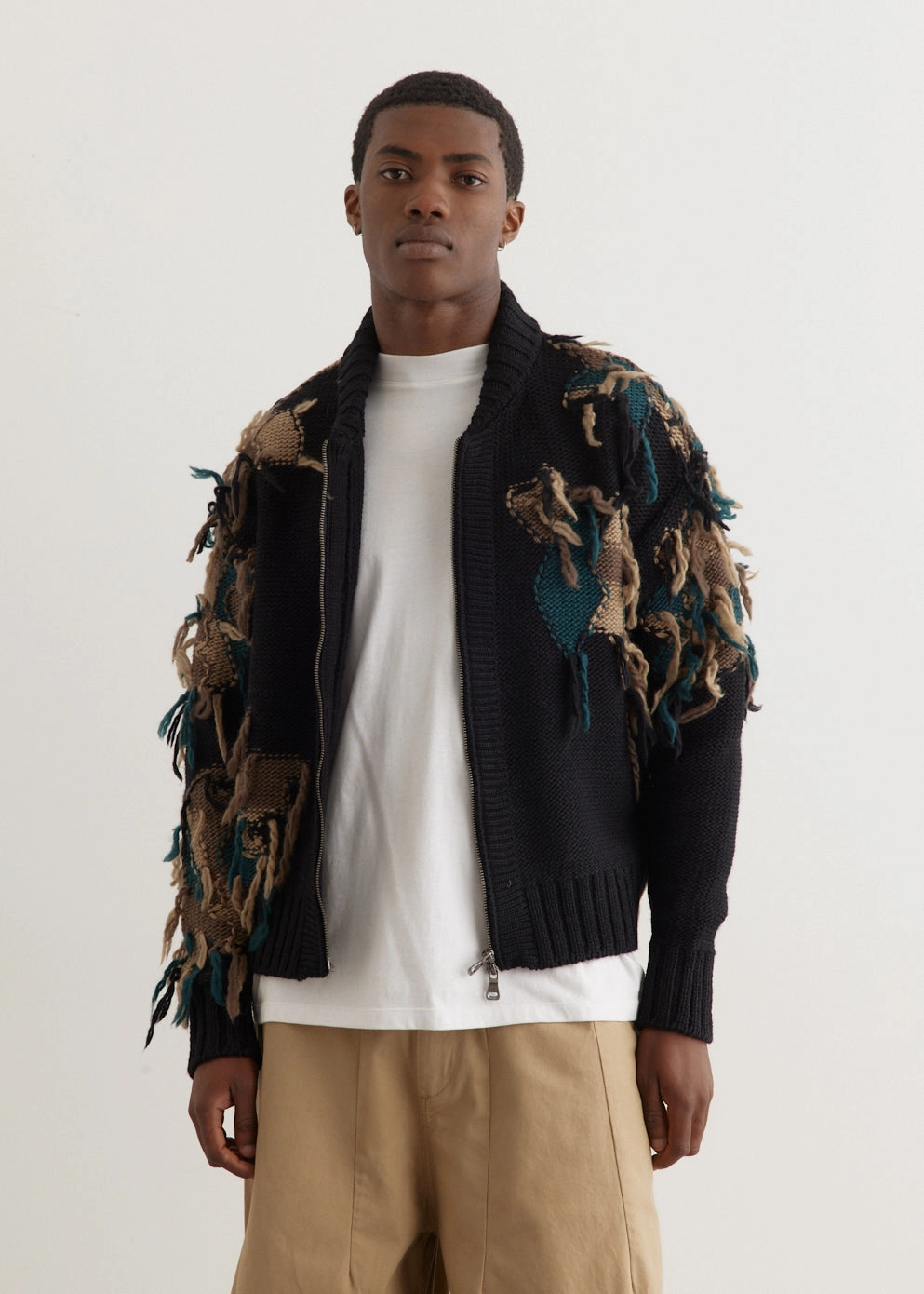 New Camouflage Zip-Up Cardigan Flexible Zipper Guards Flexible Shoulder Design